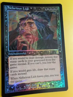 Nefarious Lich. Enchantment MTG Card. Odyssey.Old Border FOIL. - Image 3
