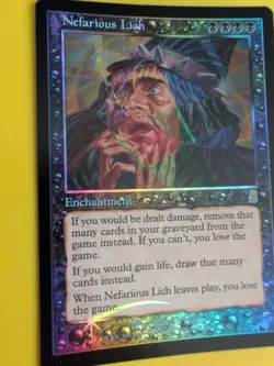 Nefarious Lich. Enchantment MTG Card. Odyssey.Old Border FOIL. - Image 4