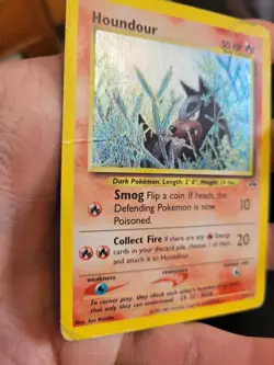 Pokemon TCG Houndour Neo Discovery Holo Rare Card 5/75 Heavy Play - Image 2