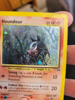 Pokemon TCG Houndour Neo Discovery Holo Rare Card 5/75 Heavy Play - Image 3