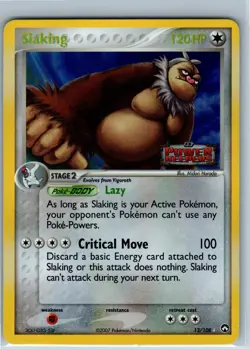 Pokemon Card - Slaking 13/108 - Reverse Holo STAMPED Power Keepers Holo Rare - Image 1