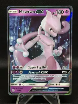 Pokemon TCG Mewtwo GX Card 31/68 Hidden Fates Holo Ultra Rare - Image 1