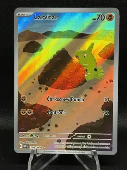 Larvitar 203/197 Obsidian Flames Illustration Rare Full Art Pokemon Card NM/M - Image 1