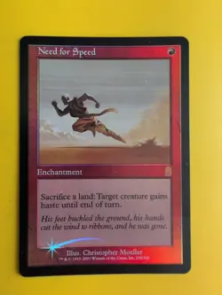 Need for Speed. Enchantment .. MTG Card. Odyssey.Old Border FOIL. - Image 1