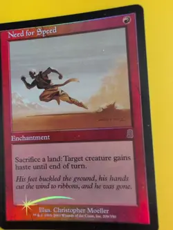 Need for Speed. Enchantment .. MTG Card. Odyssey.Old Border FOIL. - Image 3