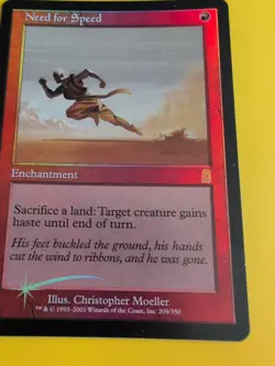 Need for Speed. Enchantment .. MTG Card. Odyssey.Old Border FOIL. - Image 4