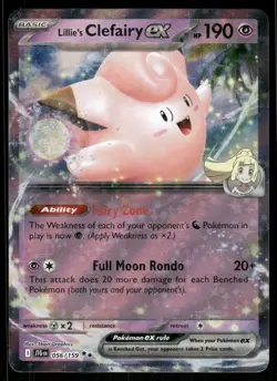 Pokemon Cards Lillie's Clefairy ex 056/159 Journey Together Double Rare NM - Image 1