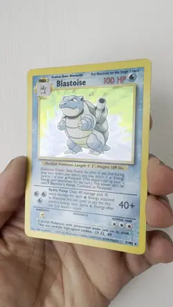 Pokemon TCG Blastoise Holo Card Base Set 2/102 Unlimited LP-MP - Image 2