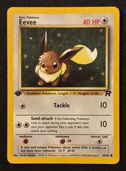 1st Edition Eevee - Team Rocket - #55/82 - Vintage Pokemon Card 1999 WOTC - Image 1