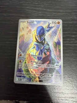 Pokemon Card TCG: Sawk 130/086 Sv: White Flare Holo Illustration Rare - Image 1