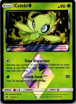Celebi Prism Star Prism Rare SM - Lost Thunder 19/214 NM - Image 1