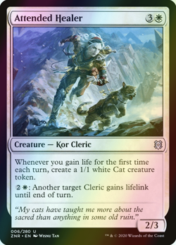 MTG Attended Healer Foil ** Zendikar Rising ** English (NM) - Image 1
