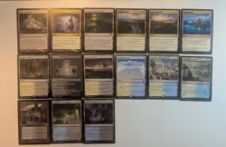 MTG Esper Land lot. 15 Lands. White/Black/Blue. - Image 1