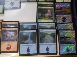 23x Mtg Foil Lands LoTR & Dr Who Surge Foil - Image 2