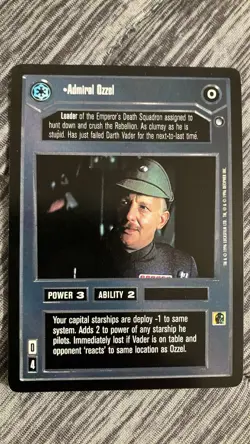 Rare Star Wars CCG Card : Admiral Ozzel - Image 1