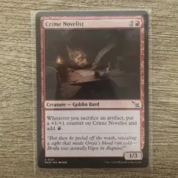 NMT MTG Crime Novelist Murders at Karlov Manor Regular Red Creature Goblin Bard - Image 1