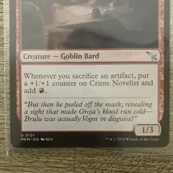 NMT MTG Crime Novelist Murders at Karlov Manor Regular Red Creature Goblin Bard - Image 3