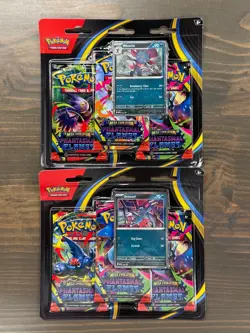 Pokemon Phantasmal Flames ME02 3-Pack Blister Set of 2! Brand New - Image 1