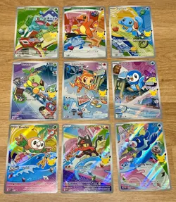 Pokemon First Partner Illustration Series 1 Promo 30th Anniversary Complete SET - Image 1