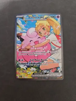 Pokemon Lillie's Clefairy EX Full Art Foil Card 280/217 ASC English - Image 3