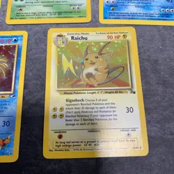 Vintage Pokemon Card Holo Rare Lot (MP -HP) - Alakazam, Raichu, Clefairy - Image 5