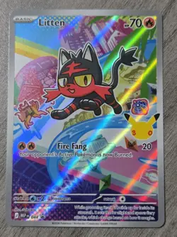 Litten 044 First Partner Illustration Collection Holo Promo Pokemon English NM - Image 1