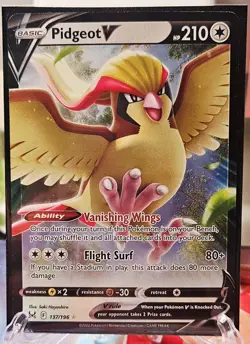 Pidgeot V 137/196 Lost Origin Ultra Rare 2023 Pokemon TCG - Image 3