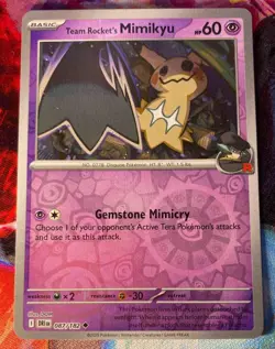 2025 Pokemon Destined Rivals Team Rocket's Mimikyu #087/182 Reverse Holo - Image 1