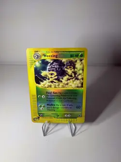 Pokemon TCG Expedition Set Rare Reverse-Holo Weezing 70/165 HP/Damaged - Image 1