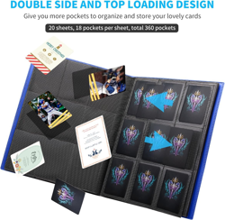 "Enhanced 9-Pocket Trading Card Binder - 360-Card Collection Album for Yu-Gi-Oh! - Image 4