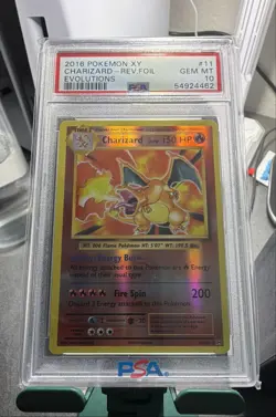2016 Pokemon XY Charizard 11/108 Evolutions Reverse Holo PSA 10 - Image 1