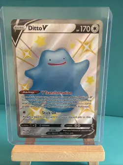 Pokemon Ditto V SV118/SV122 Shining Fates Shiny Holo Rare 170 HP - Image 1