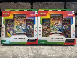 Pokemon TCG First Partner Illustration Collection Series 1 Promo 2 Box Lot - Image 1