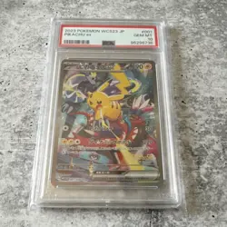 Pokemon Pikachu ex Promo Holo WCS23 Yokohama 001/030 PSA 10 Japanese TCG - Image 1