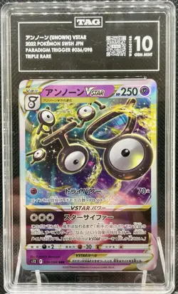 Pokemon TCG Unown VSTAR 036/098 Paradigm Trigger Holo Triple Rare 250 HP JP - Image 1