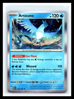 🔥 ARTICUNO REVERSE HOLO FOIL - POKEMON TCG 2023 SET # 144/165 - Image 1