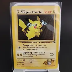 Lt. Surge's Pikachu - Gym Heroes 081/132 - NM - Pokemon TCG - 2000 - Image 1