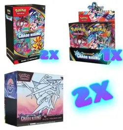 CHAOS RISING Pokemon Center ETB’s x2 + Booster Box + Booster Bundle x2 Presale - Image 1