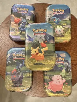 🔥LOT OF 5 Pokemon Mini Tins Ascended Heroes Sealed Booster Packs Pikachu Incl. - Image 2