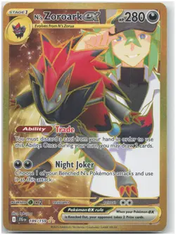 N's Zoroark ex - 189/159 JTG SV09: Journey Together NM - Pokemon TCG - Image 1