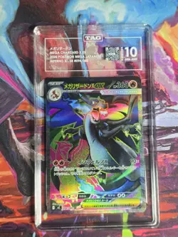 Pokemon Tag Gem Mint 10 Mega Charizard EX 094/080 SR Inferno X - Image 1