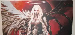 Magic the Gathering Game Mat For Mtg Fans. A dark Angel. Rare. - Image 1