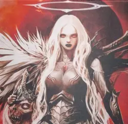 Magic the Gathering Game Mat For Mtg Fans. A dark Angel. Rare. - Image 2