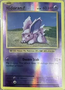 Nidoran M 43/108 Common Evolutions Pokemon Reverse Holo NM/M - Image 1