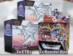 POKEMON CHAOS RISING BOOSTER BOX & 2 PC ETBS Pre Order English - Image 1