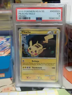 Pikachu HGSS03 Black Star Promos Holo PSA 5 - Image 1