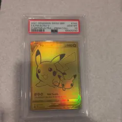 2021 Pokemon Celebrations Ultra Premium Collection Gold Pikachu V 145 PSA 10 - Image 1
