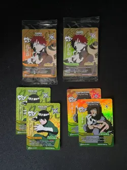 2x Promo Naruto Mythos TCG Gaara 120/130 V + Kiba 113/130 V + Rock Lee 117/130 V - Image 1