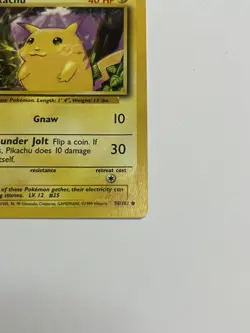 Pokemon Card 1999 PIKACHU Rare Yellow Cheeks 58/102 Base Set - Image 3