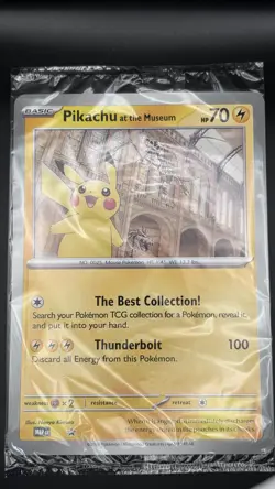 Pokemon TCG Pikachu At The Museum Promo Card English Sealed - Image 1